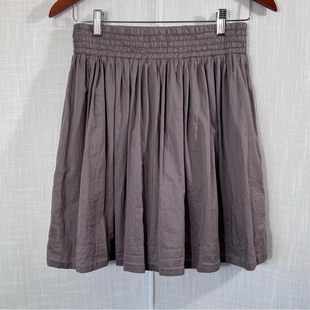 Banana Republic 1915 A-line Cotton Lined Mini Skirt Taupe Sz Petite XS - Picture 7 of 12